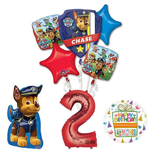 PAW PATROL 2nd Birthday Balloons Decoration Supplies Party Second Marshall Chase PAW PATROL 2nd Birthday Balloons Decoration Supplies Party Second Marshall Chase